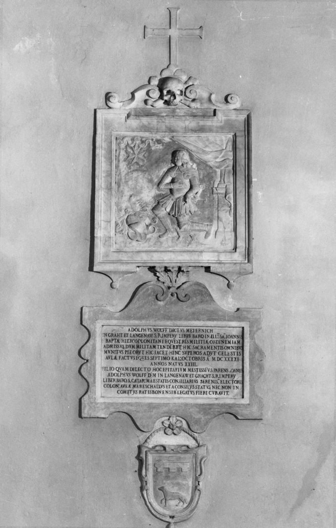stemma gentilizio di Adolf Wolff Metternich (monumento funebre) - bottega senese (sec. XVII)