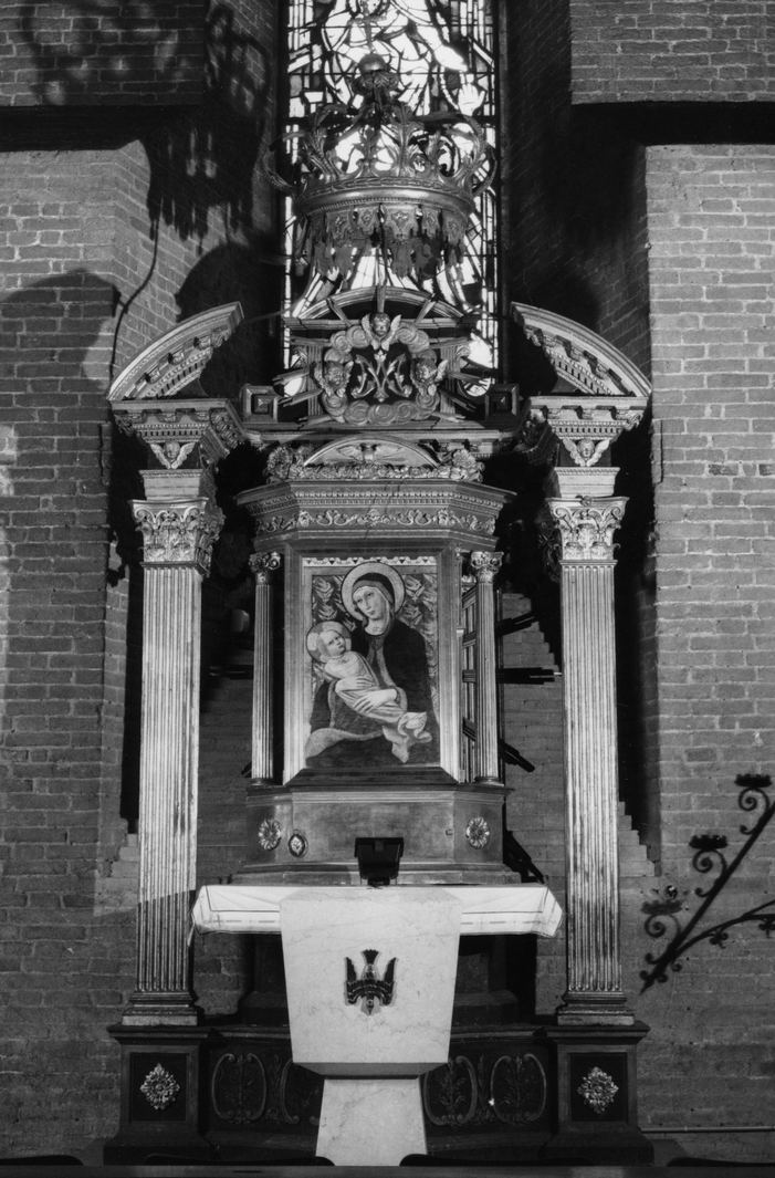 Madonna del Parto, Madonna con Bambino (dipinto, elemento d'insieme) di Sano di Pietro (terzo quarto sec. XV)