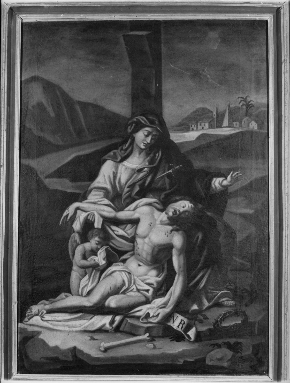 Pietà (dipinto, opera isolata) - ambito senese (ultimo quarto sec. XVII)