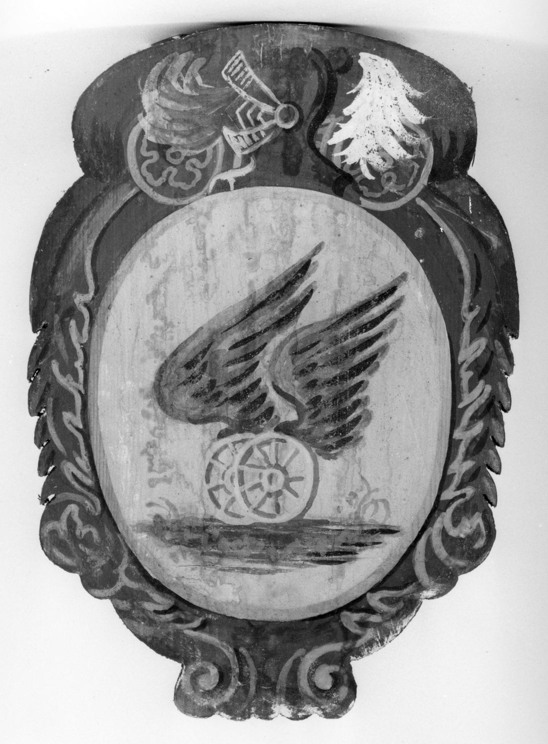 stemma della Nobile contrada dell'Aquila (dipinto, elemento d'insieme) - ambito senese (secc. XIX/ XX)
