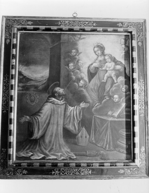 Madonna con Bambino e il beato Bernardo Tolomei (dipinto) - ambito toscano (sec. XVII)