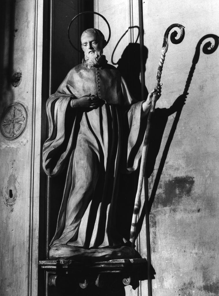 santo vescovo (statua) - bottega volterrana (secc. XVII/ XVIII)