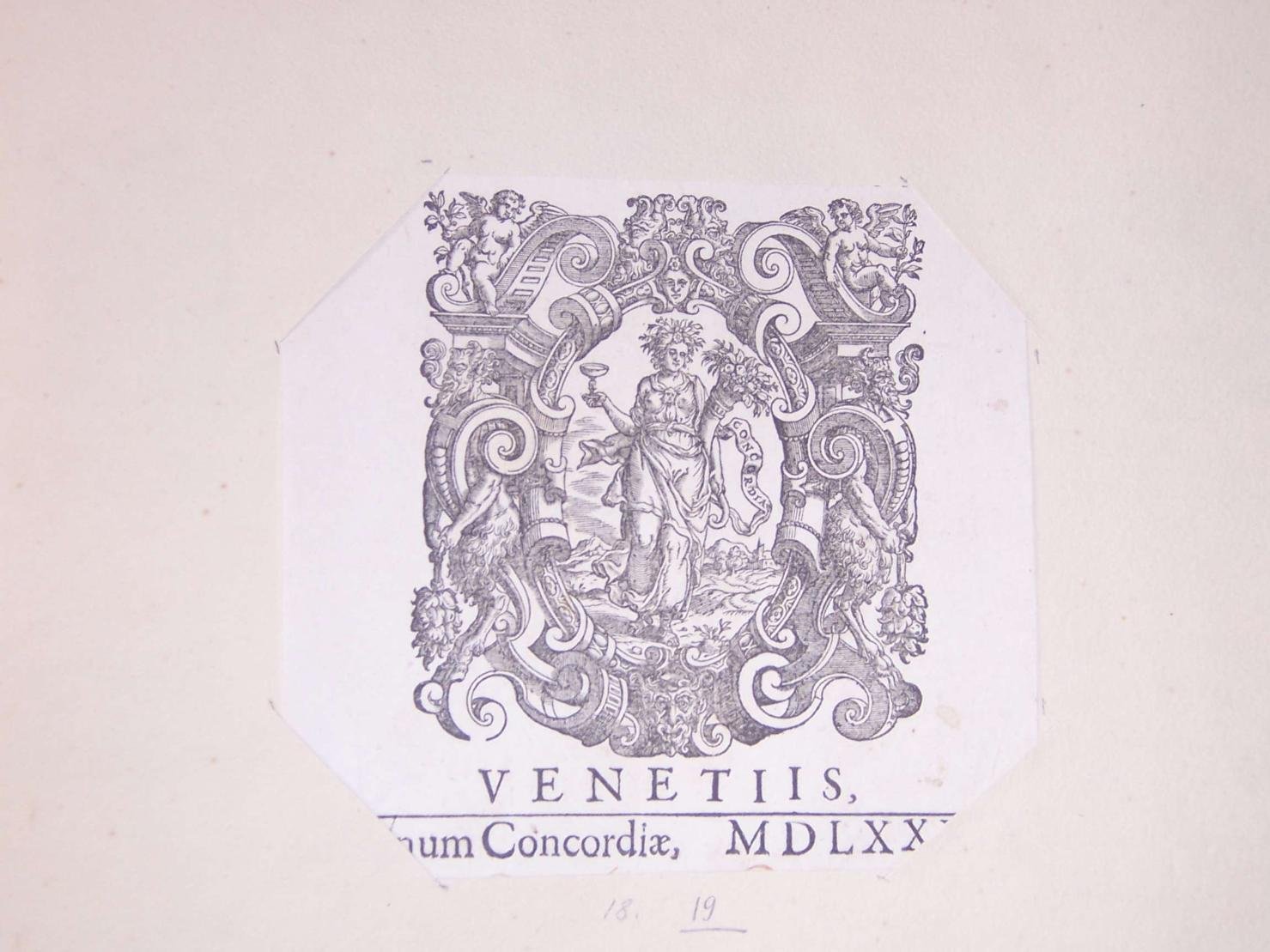 allegoria della Concordia (stampa) - ambito europeo (sec. XVI)