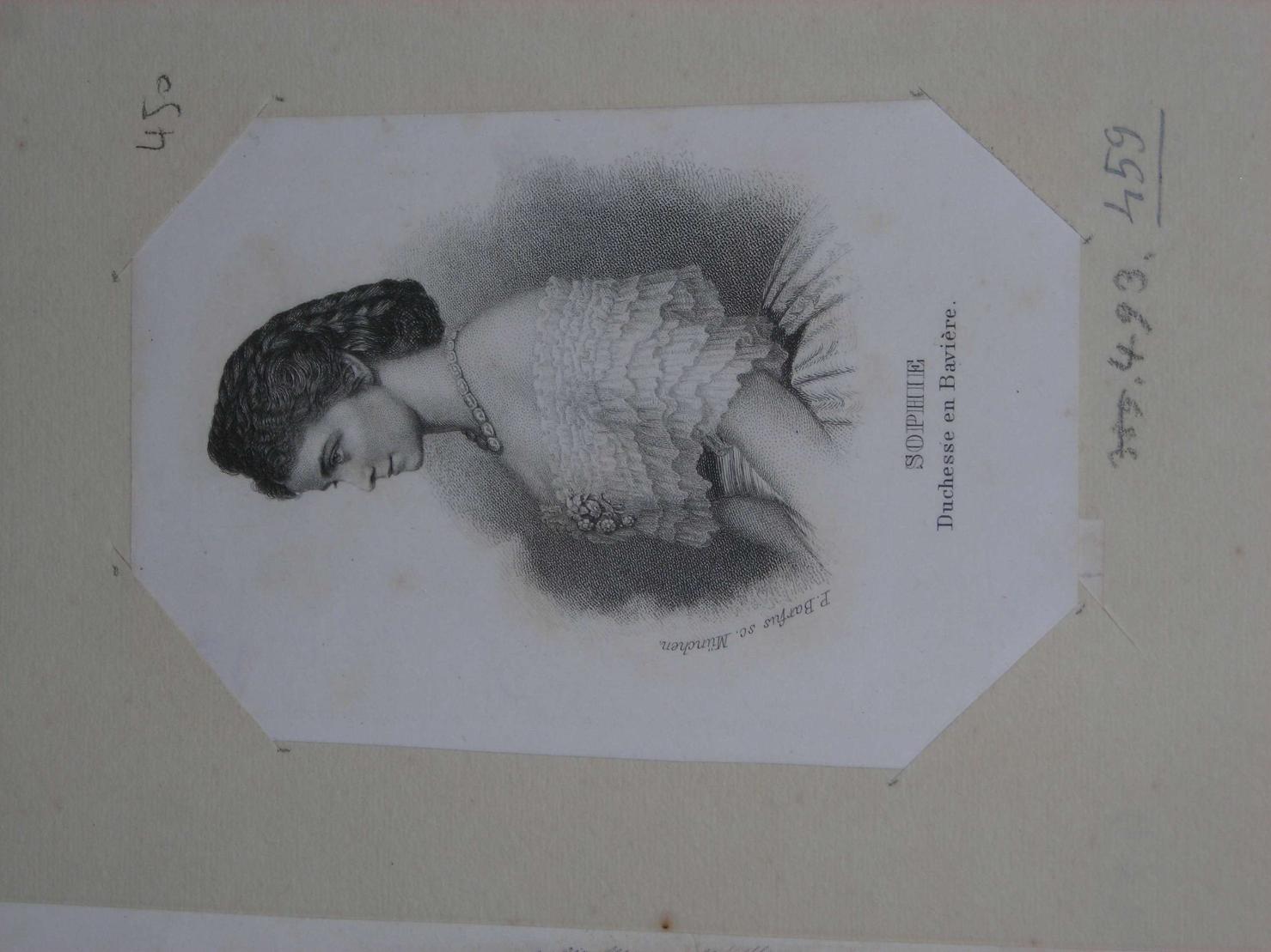 ritratto di donna (stampa) di Barfuss Paul (sec. XIX)