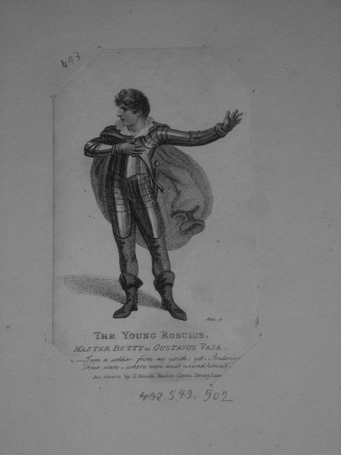 attore vestito da Gustavo Vasa (stampa) di Alais (sec. XIX)