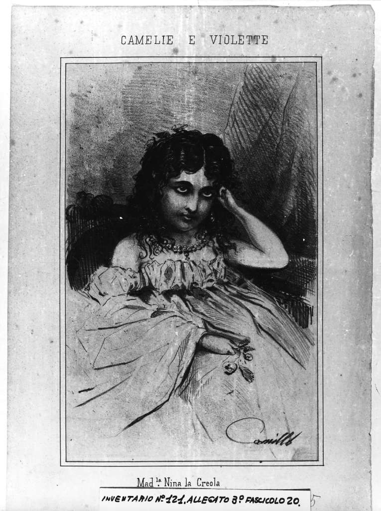 ritratto di donna (stampa) di Camillo (sec. XIX)