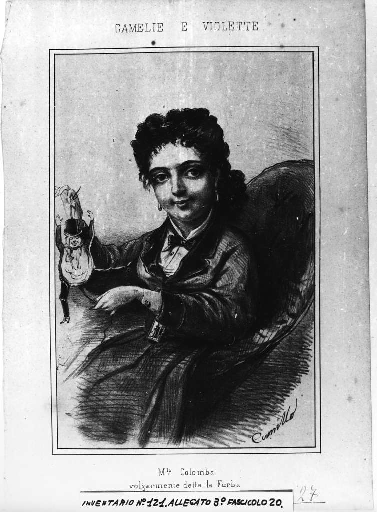 ritratto di donna (stampa) di Camillo (sec. XIX)