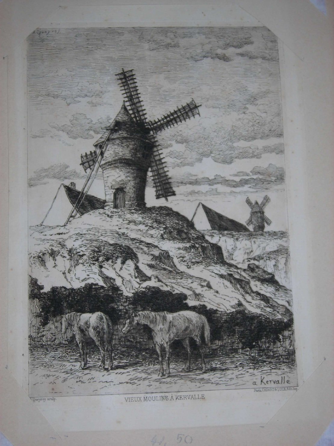 mulini a vento (stampa) di Queyroy A (sec. XIX)