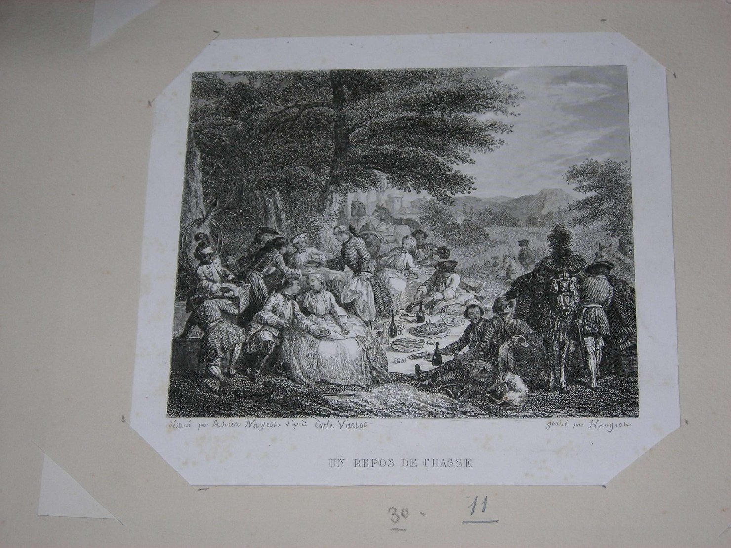 scena conviviale (stampa) di Nargeon Andrien, Van Loo Carl (sec. XVIII)