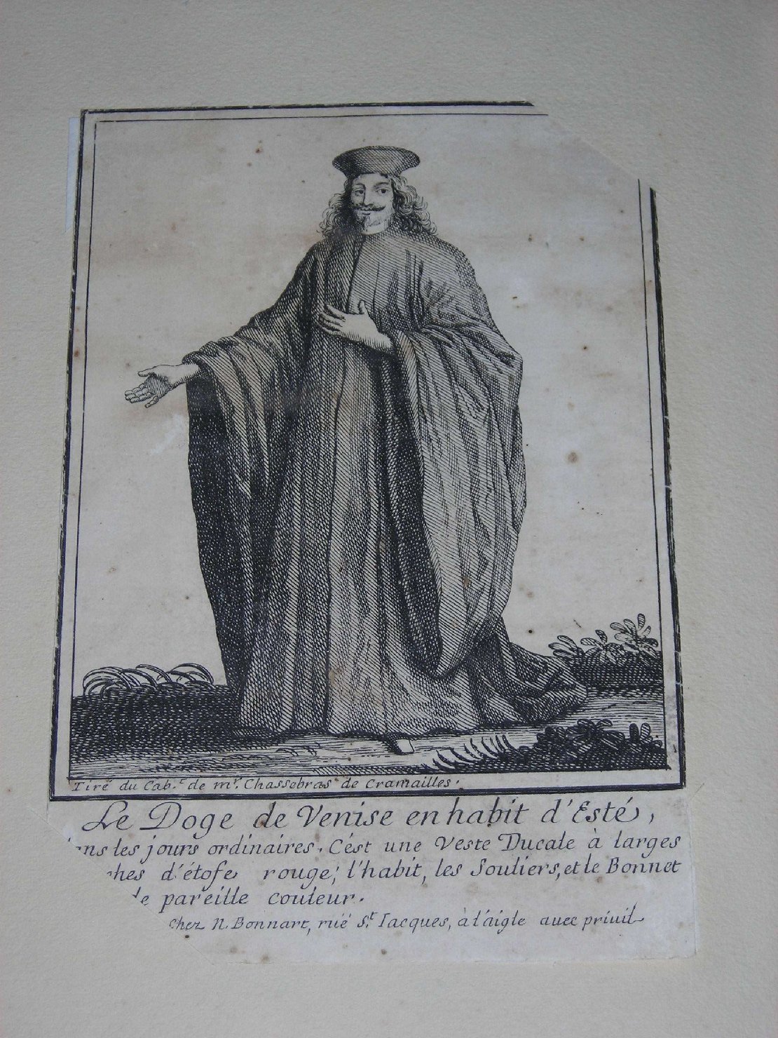 ritratto d'uomo (stampa) di Bonnart Nicolas, Chassebras de Cramailles (inizio sec. XVIII)