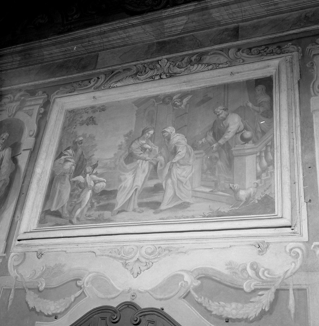La visitazione di s. Elisabetta e la Annunciazione, visitazione (decorazione pittorica) di Tempesti Giovanni Battista (sec. XVIII)