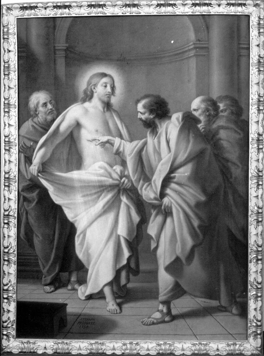 incredulità di San Tommaso (dipinto, opera isolata) di Parrocel Stefano (attribuito) (sec. XVIII)