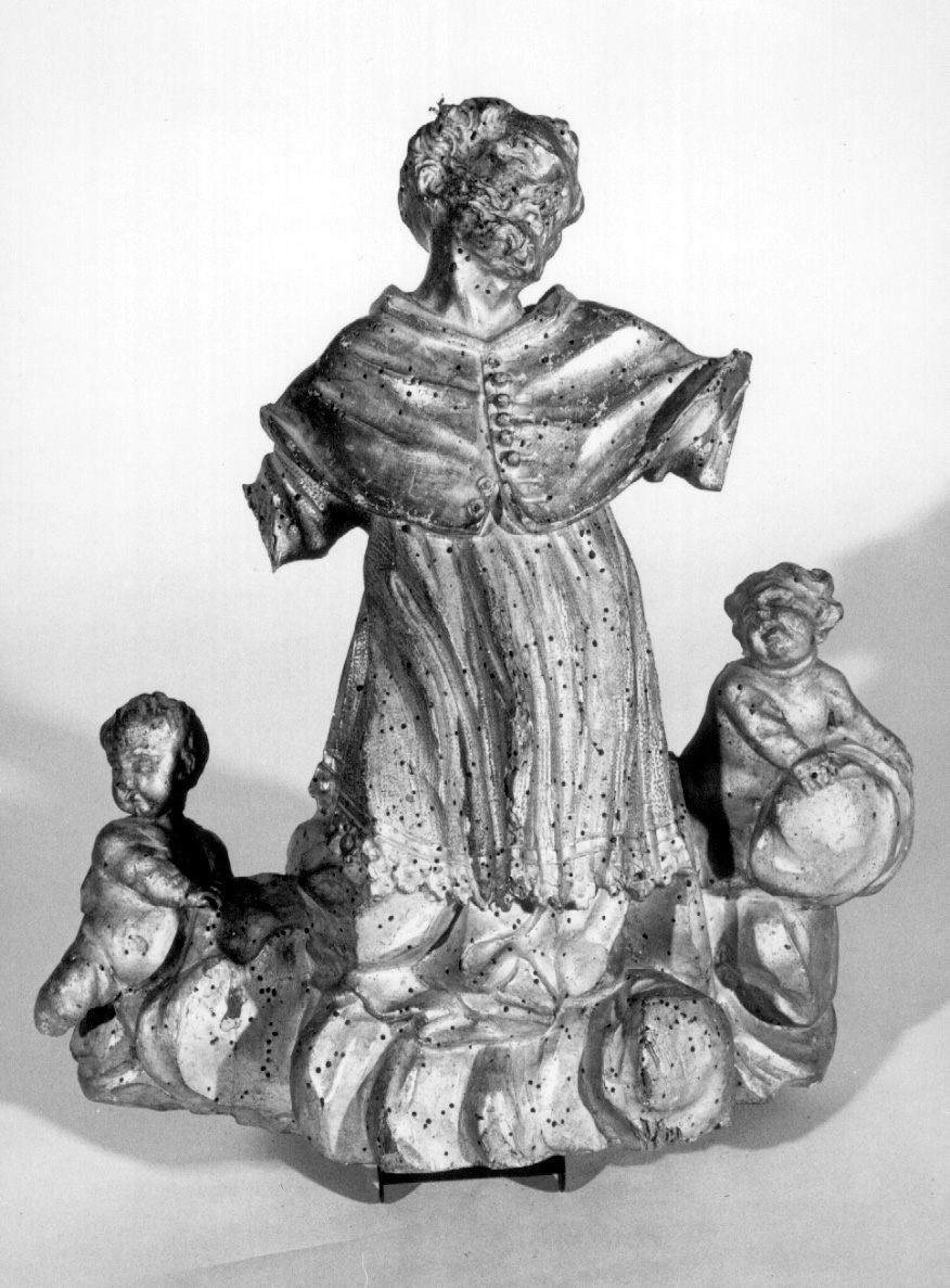 Santo in preghiera (statuetta, opera isolata) - bottega Italia centrale (sec. XVII)