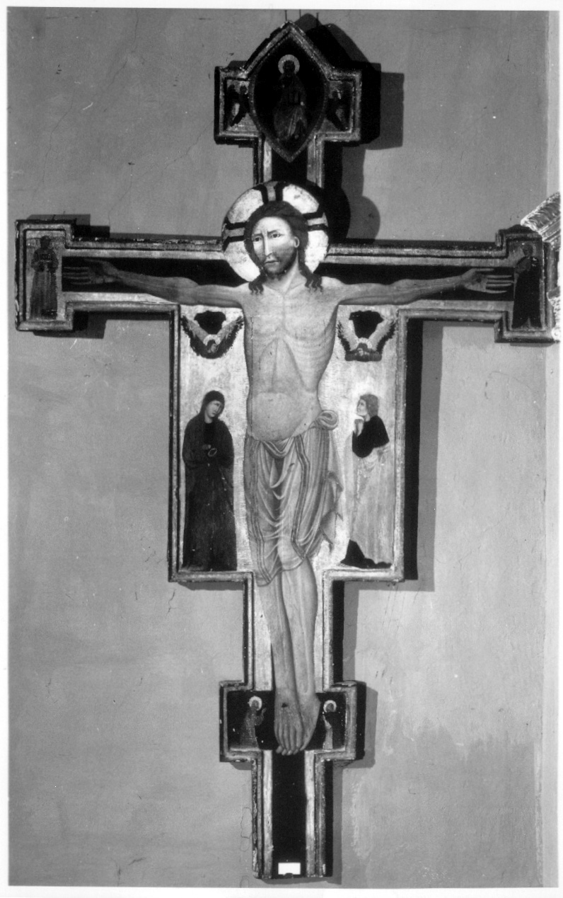 Cristo crocifisso tra Santi (croce dipinta, opera isolata) di Maestro di Cesi (attribuito) (inizio sec. XIV)