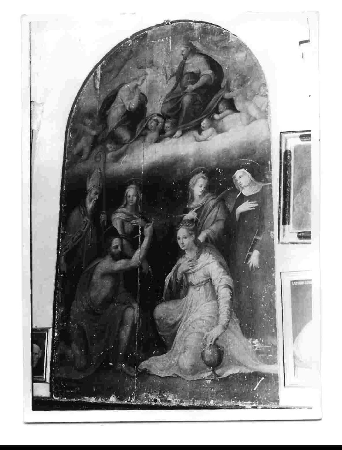 incoronazione di Maria Vergine (dipinto, opera isolata) di Nucci Virgilio (ultimo quarto sec. XVI)