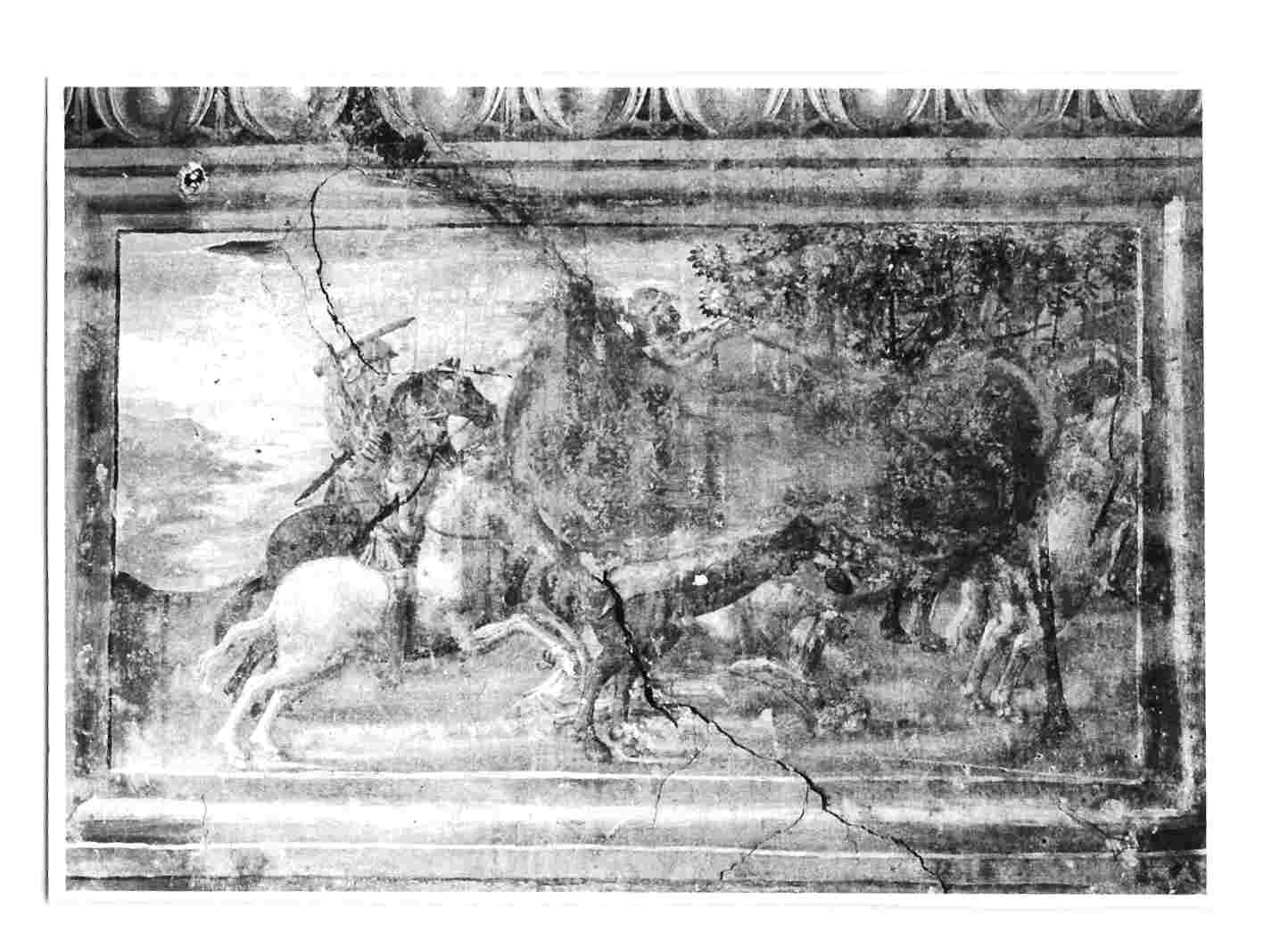 cavalieri (dipinto, elemento d'insieme) di Filotesio Nicola detto Cola dell'Amatrice (bottega) (prima metà sec. XVI)