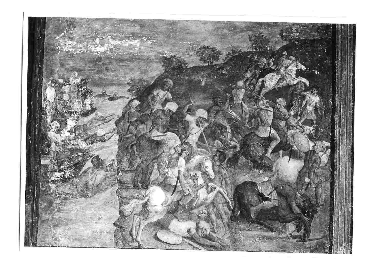 I Macedoni attraversano l'Idapse (dipinto, elemento d'insieme) di Filotesio Nicola detto Cola dell'Amatrice (bottega) (prima metà sec. XVI)