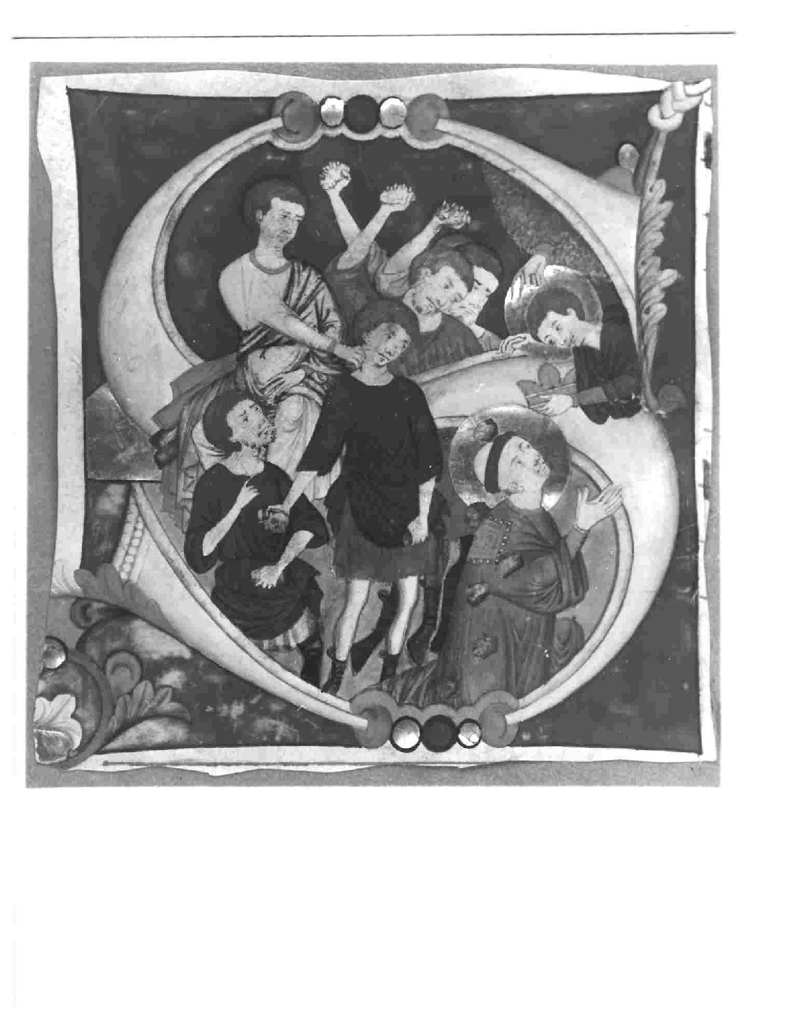 lapidazione di Santo Stefano (miniatura, elemento d'insieme) - bottega Italia centrale (ultimo quarto sec. XIII)