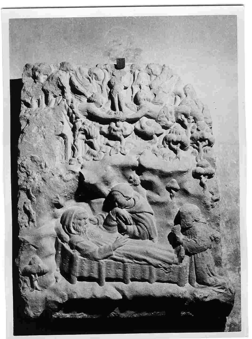 Morte di Sant'Antonio (rilievo, opera isolata) - bottega Italia centrale (seconda metà sec. XIV)