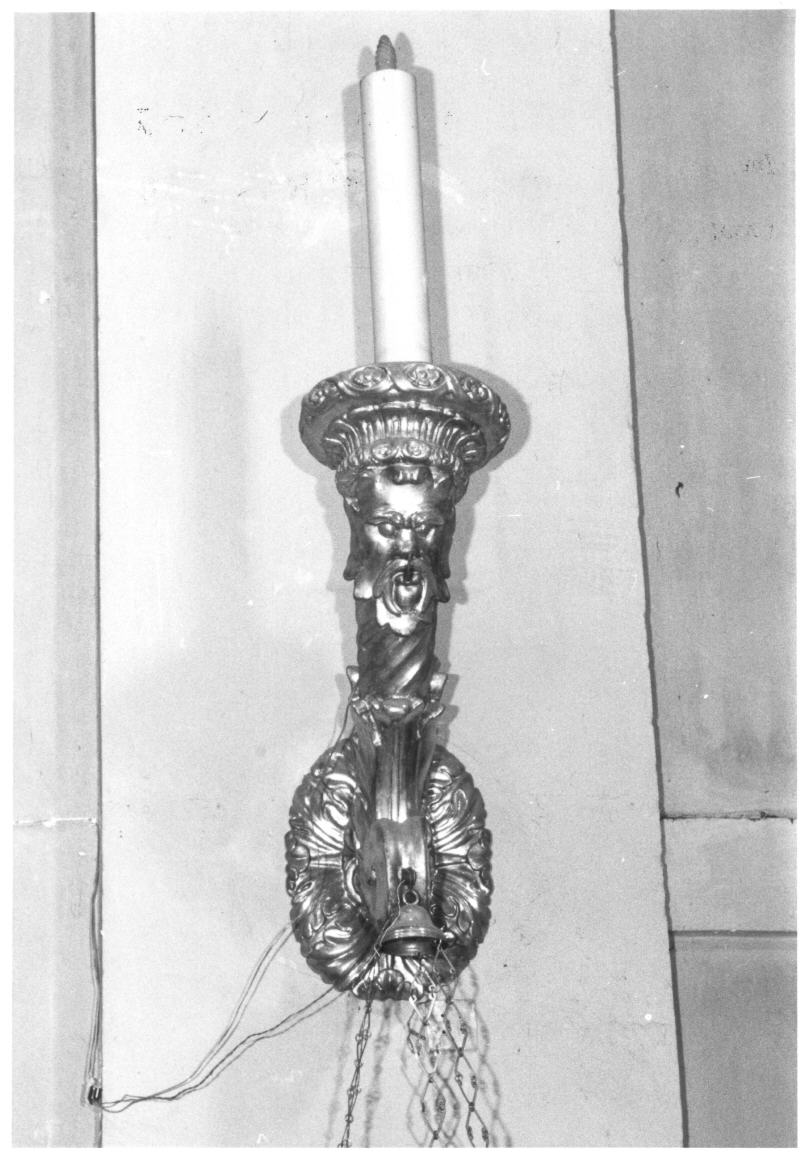candeliere da parete di chiesa, coppia - bottega umbra (inizio sec. XX)