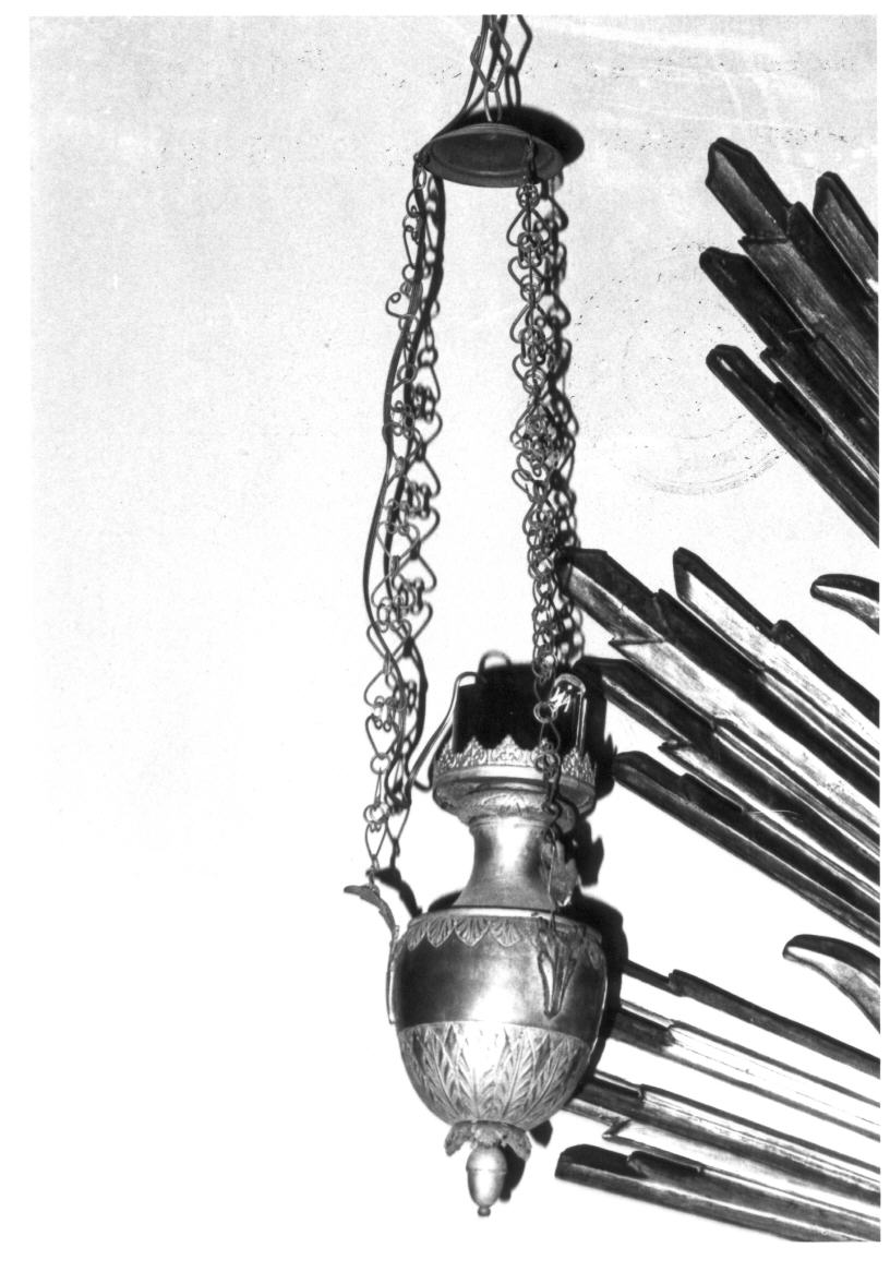 lampada pensile - bottega italiana (seconda metà sec. XIX)