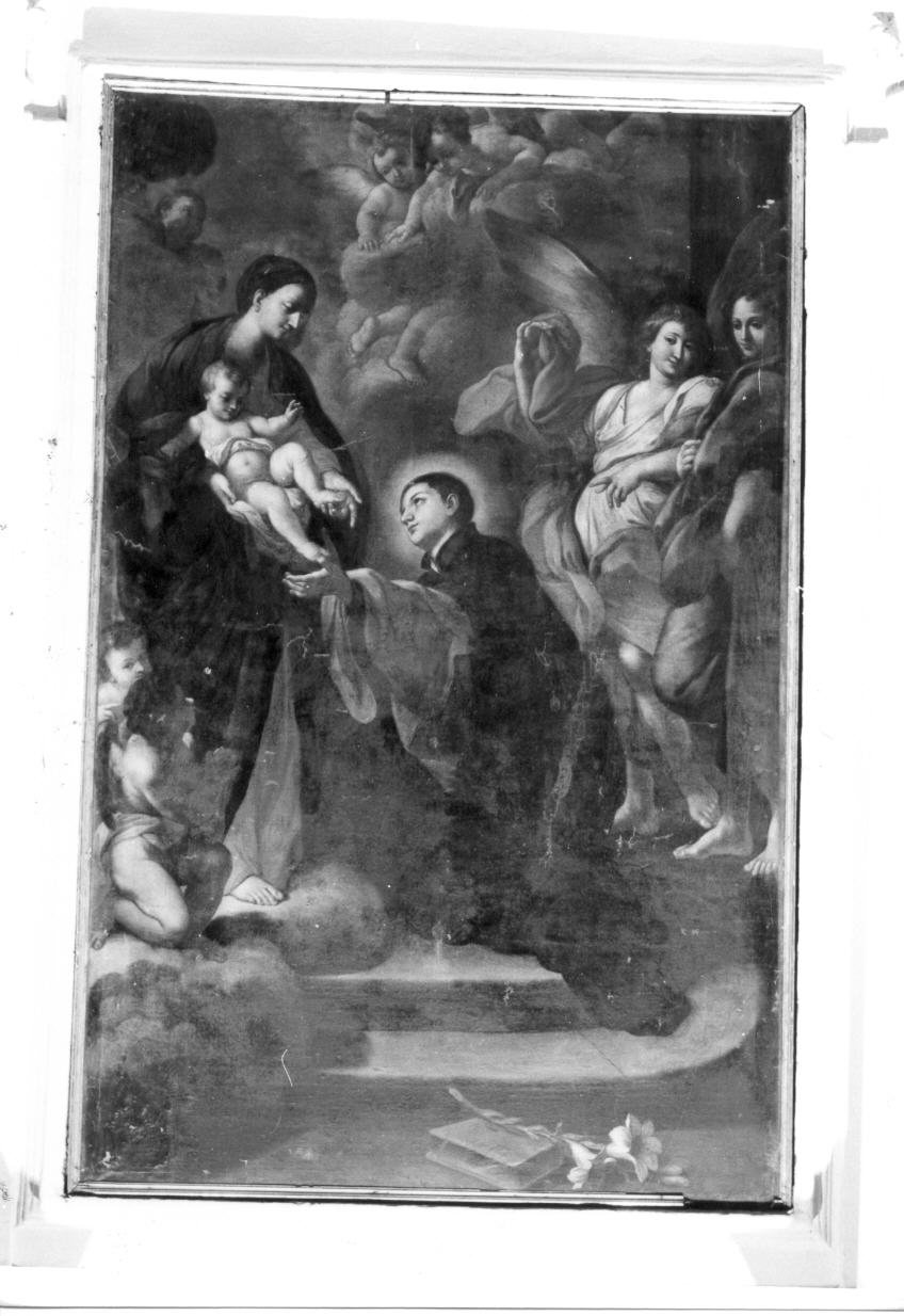 Madonna con Bambino e San Stanislao Kostka (dipinto) di Sortini Gaetano (sec. XVIII)
