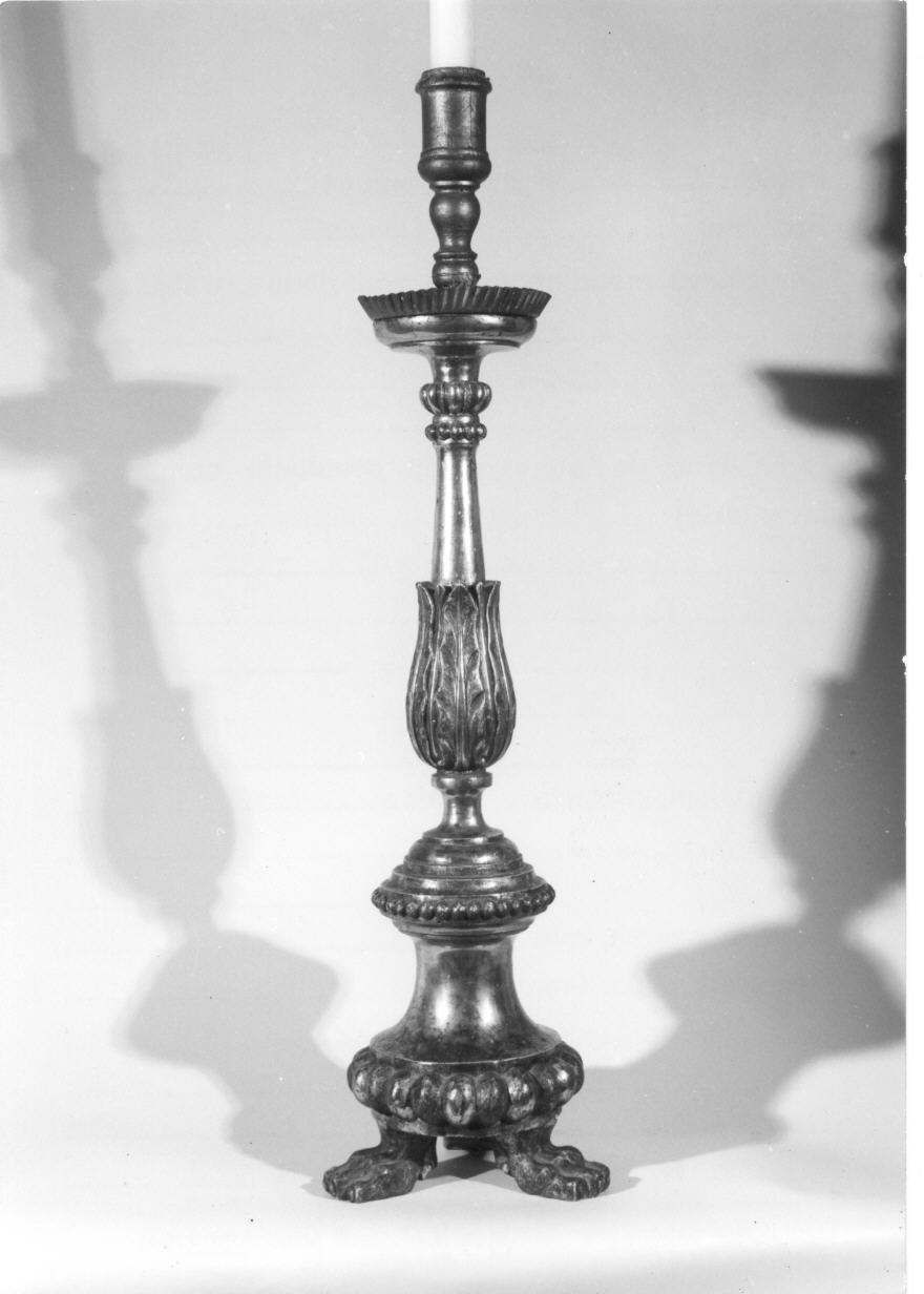 candeliere da chiesa, serie - bottega Italia centrale (sec. XVIII)