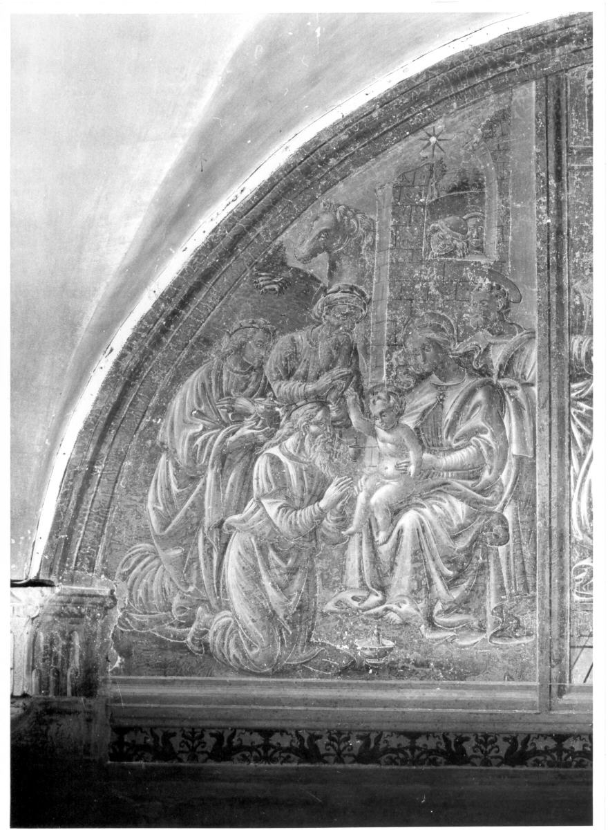 adorazione dei Re Magi (dipinto) di Muti Feliciano di Giacomo de' (attribuito) (sec. XVI)