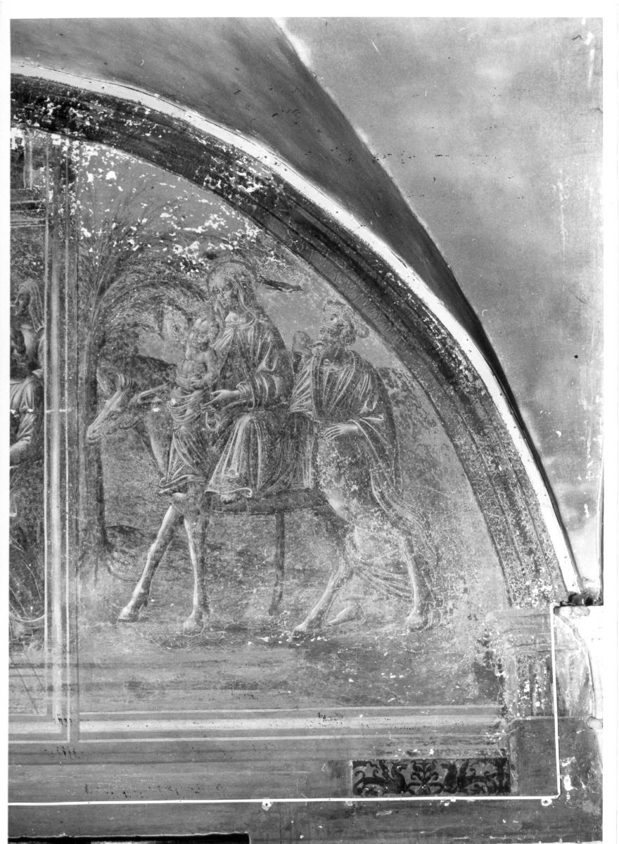 fuga in Egitto (dipinto) di Muti Feliciano di Giacomo de' (attribuito) (sec. XVI)