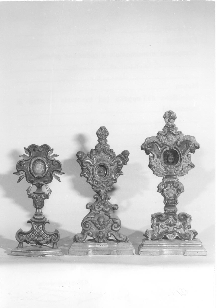 reliquiario - a ostensorio, pendant - bottega umbra (sec. XVIII)