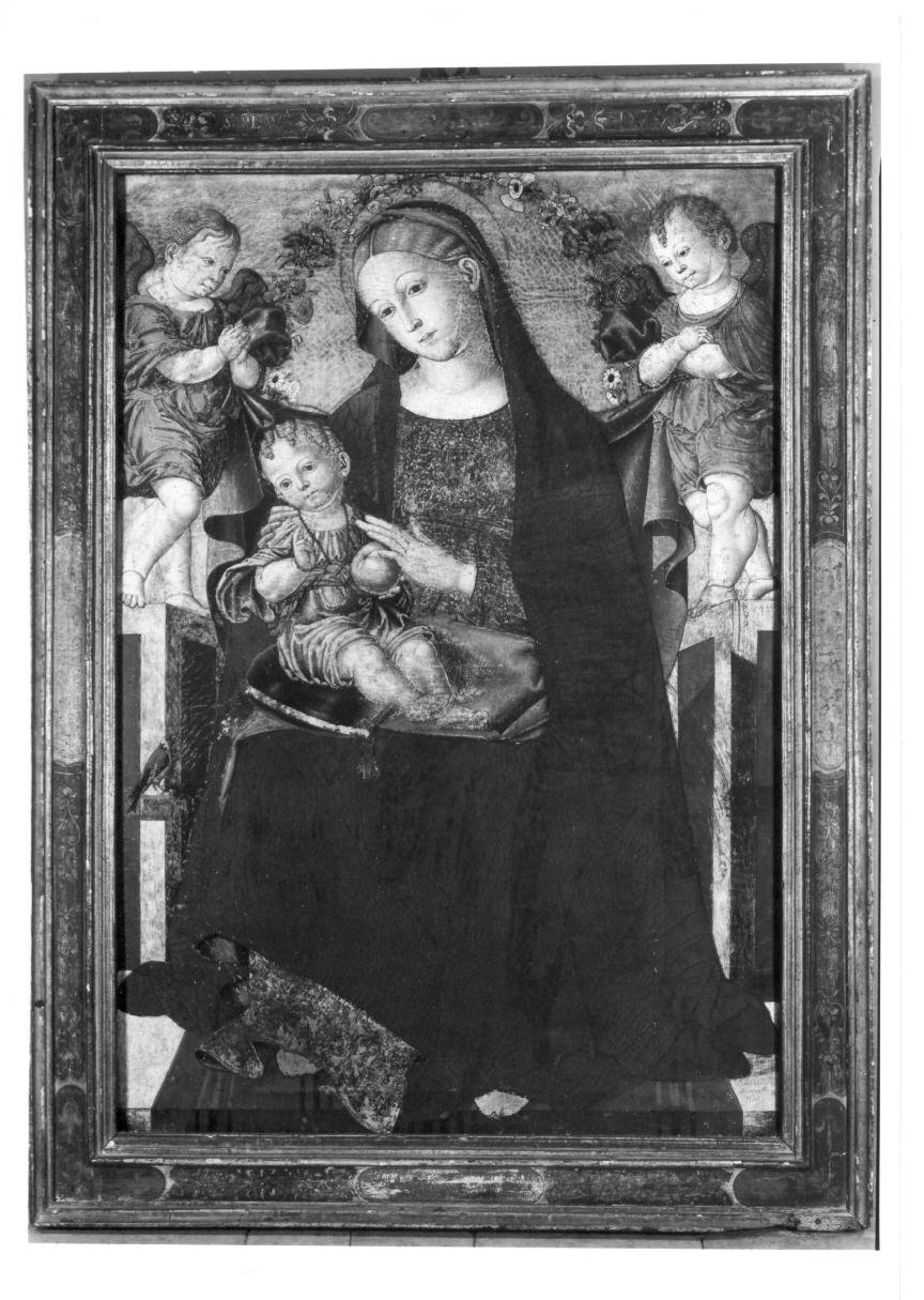 Madonna con Bambino e angeli (dipinto, elemento d'insieme) di Bernardino di Mariotto dello Stagno (attribuito) (terzo quarto sec. XVI)
