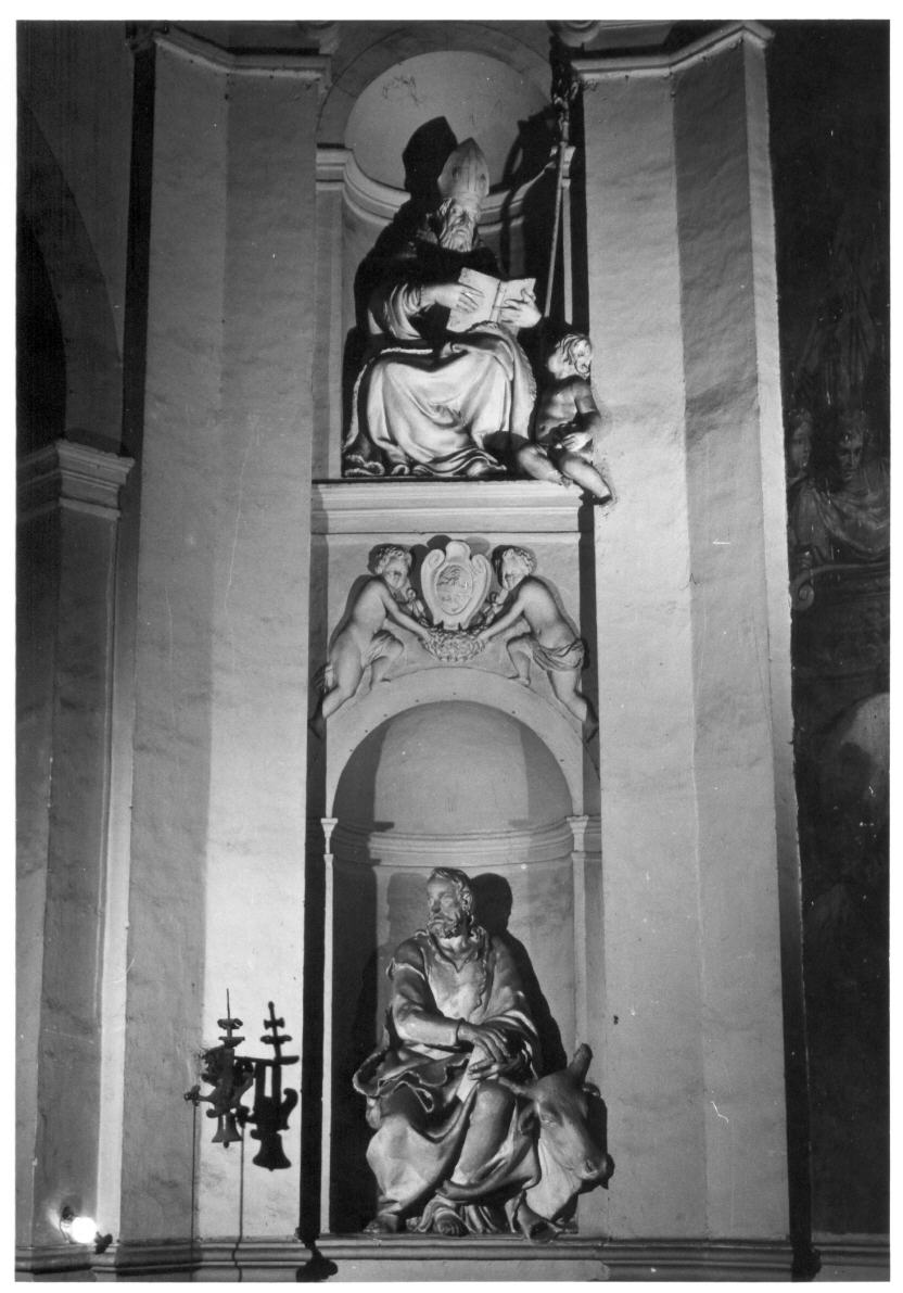 San Luca (statua, elemento d'insieme) - bottega italiana (secc. XVI/ XVII)