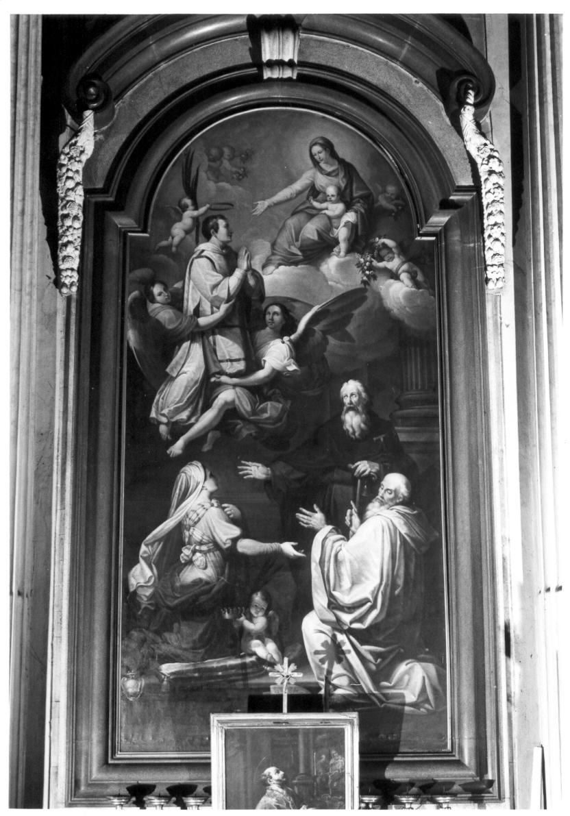 Madonna con Bambino e Santi (dipinto) di Fogliardi Raffaele (sec. XIX)