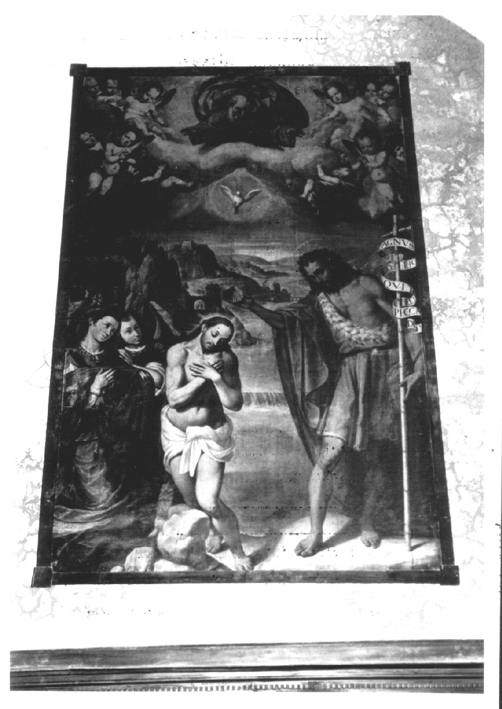 battesimo di Cristo (dipinto, opera isolata) di Damiani Felice (fine sec. XVI)