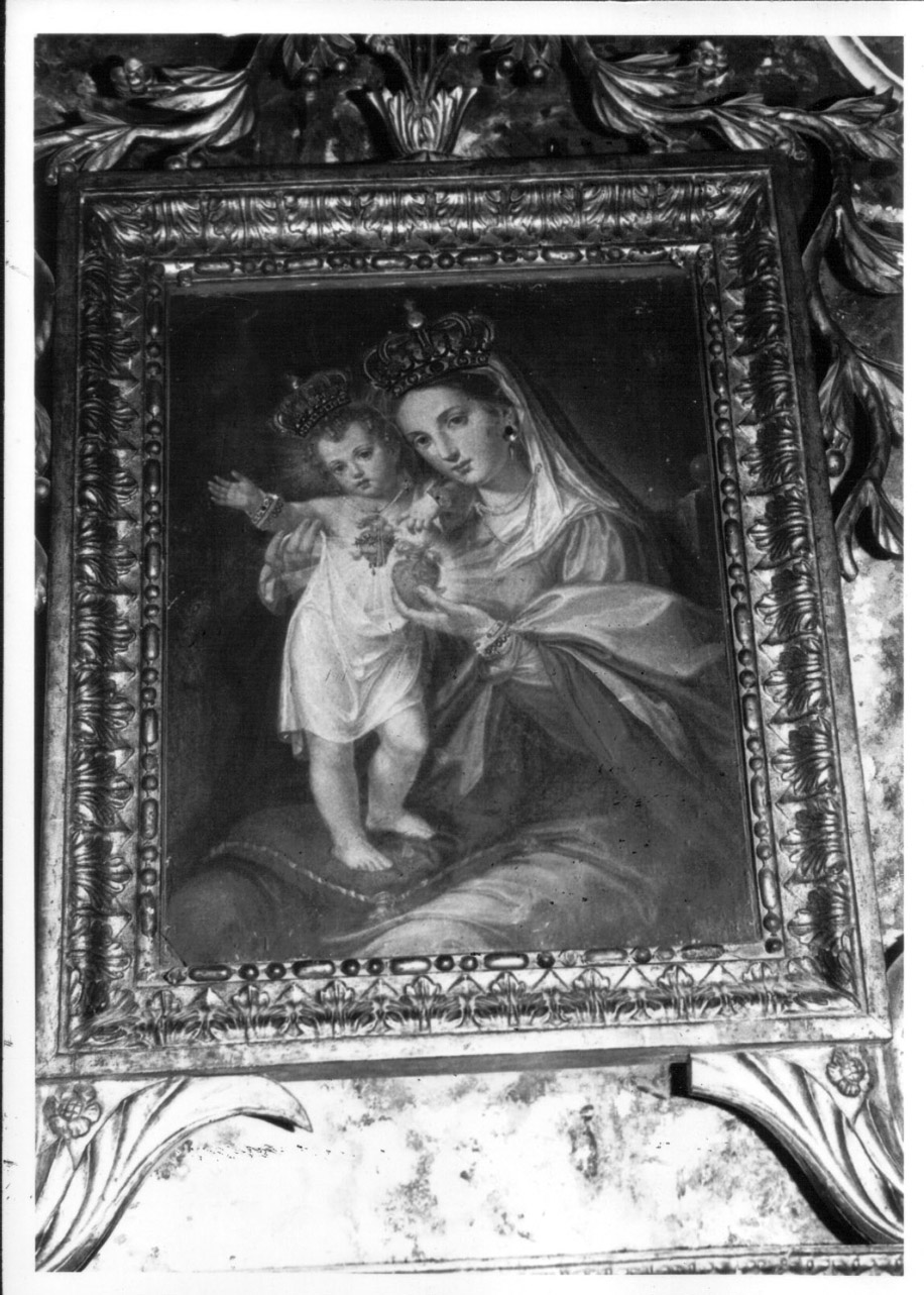 Madonna con Bambino e Sacro Cuore (dipinto, opera isolata) - ambito Italia centrale (prima metà sec. XIX)