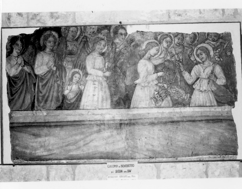 angeli presso il sepolcro vuoto di Cristo (dipinto, frammento) di Bedi Jacopo (attribuito) (seconda metà sec. XV)