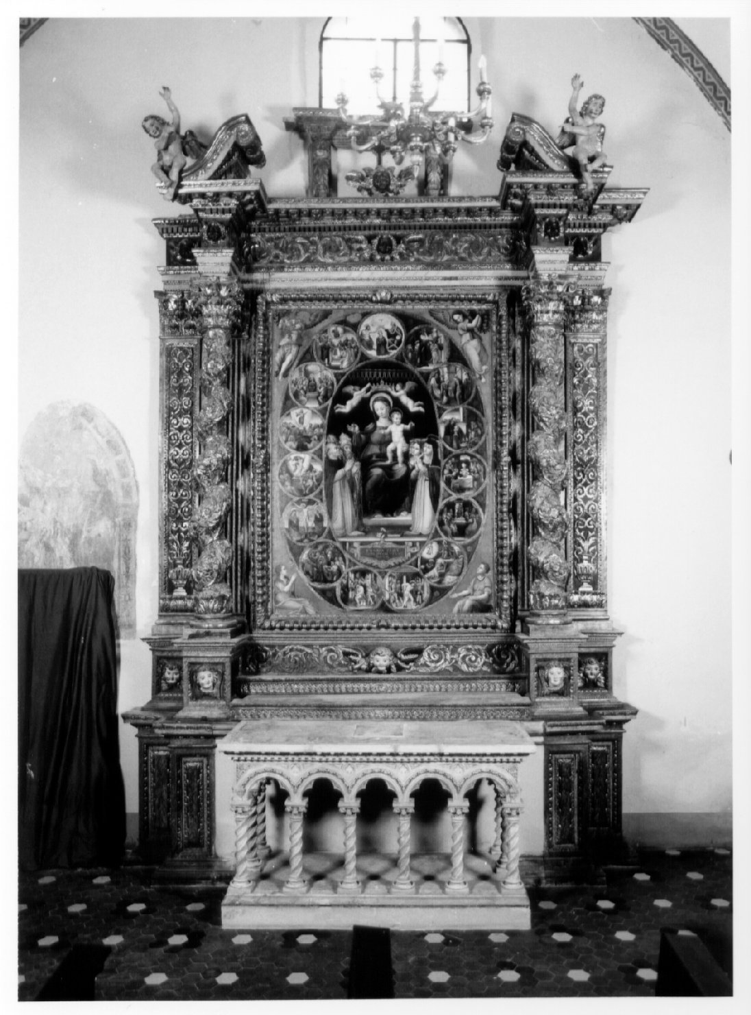 mostra d'altare, complesso decorativo - bottega umbra (metà sec. XVII)
