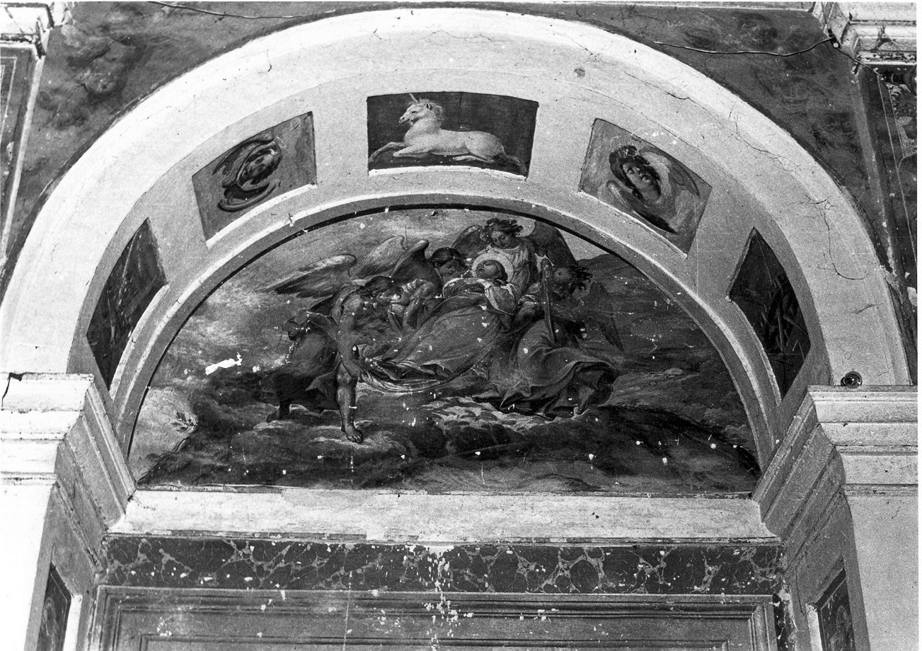 Santa Caterina portata dagli angeli sul Monte Sinai, Santa Caterina d'Alessandria (dipinto, ciclo) di Roncalli Cristoforo detto Pomarancio (attribuito) (prima metà sec. XVII)