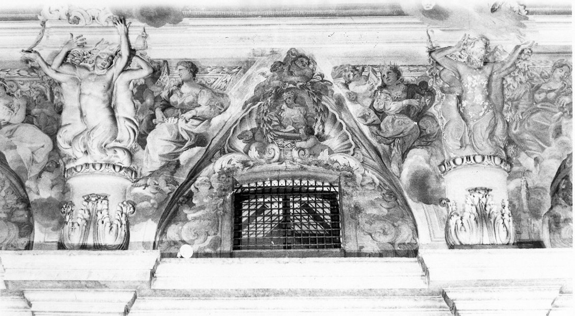 Virtù, Scienze e decorazioni, Virtù (dipinto, elemento d'insieme) di Battini Mattia (attribuito) (sec. XVIII)