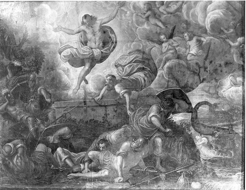 resurrezione di Cristo e Giona restituito dalla balena, resurrezione di Cristo (dipinto, opera isolata) di Vassillacchi Antonio detto Aliense (attribuito) (sec. XVI)