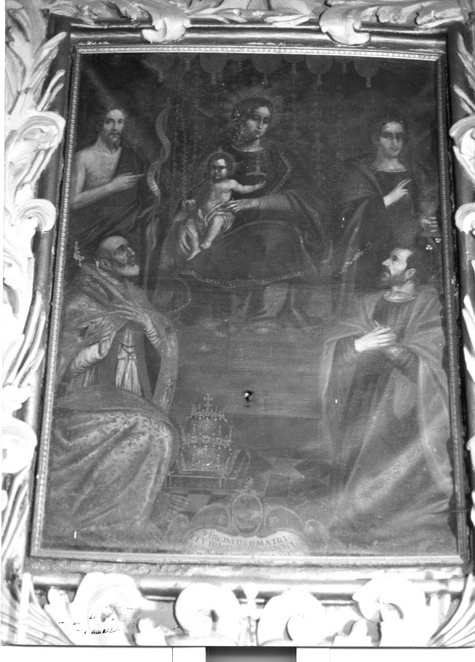 Madonna in trono con Bambino e Santi (dipinto, opera isolata) - ambito Italia centrale (sec. XVII)