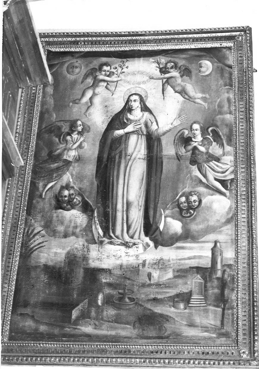 Madonna Assunta con angeli (dipinto, opera isolata) - ambito Italia centrale (sec. XVII)