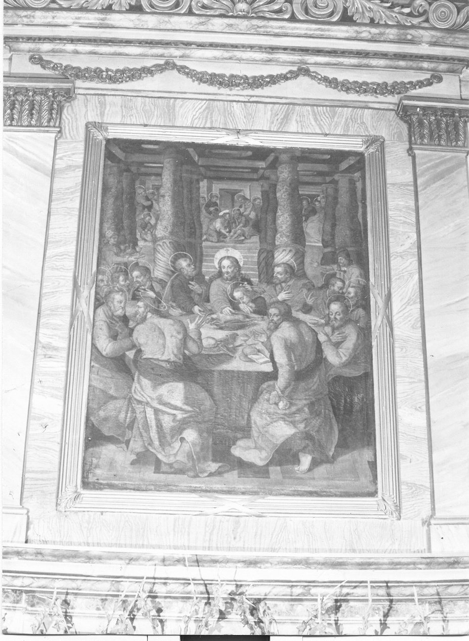 ultima cena (dipinto, opera isolata) di Perini Gian Francesco (attribuito) (sec. XVI)