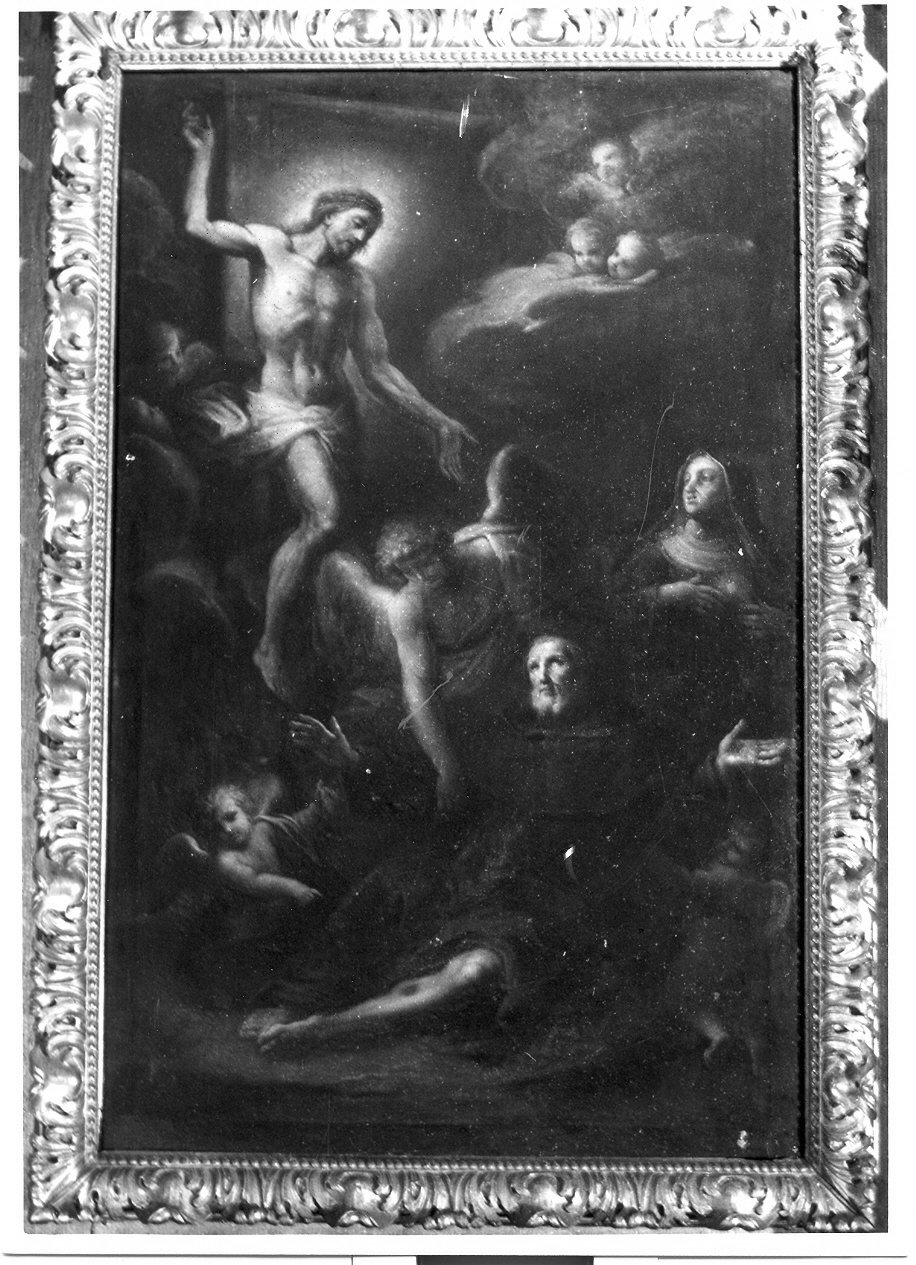 apparizione di Cristo a San Pellegrino e a San Giuliana Falconieri (dipinto, opera isolata) di Appiani Francesco (attribuito) (seconda metà sec. XVIII)