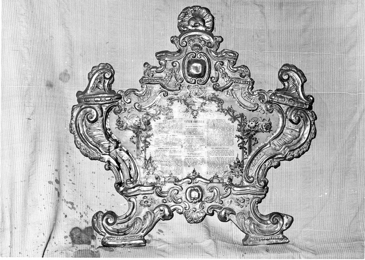 cartagloria, elemento d'insieme - bottega Italia centrale (sec. XVIII)