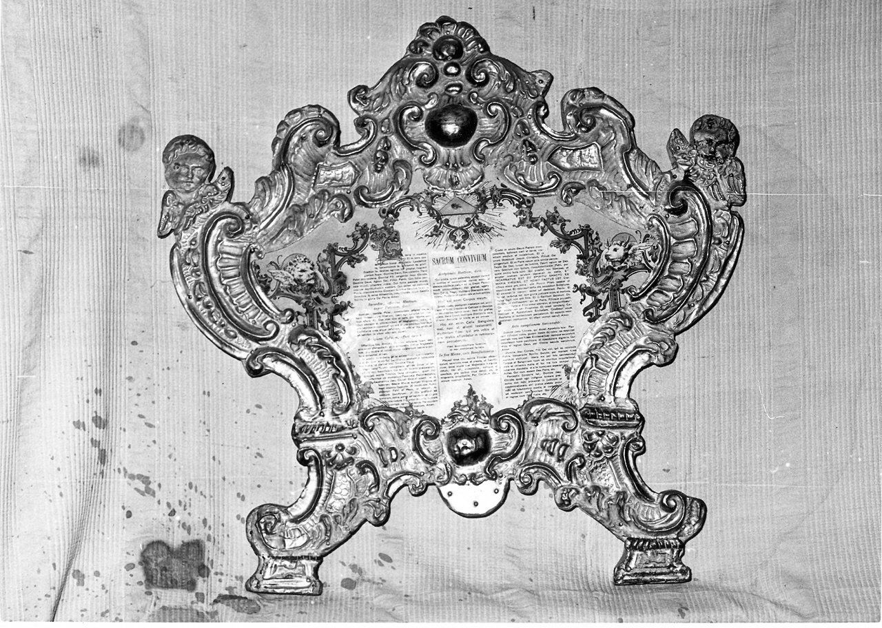 cartagloria, elemento d'insieme - bottega Italia centrale (sec. XVIII)