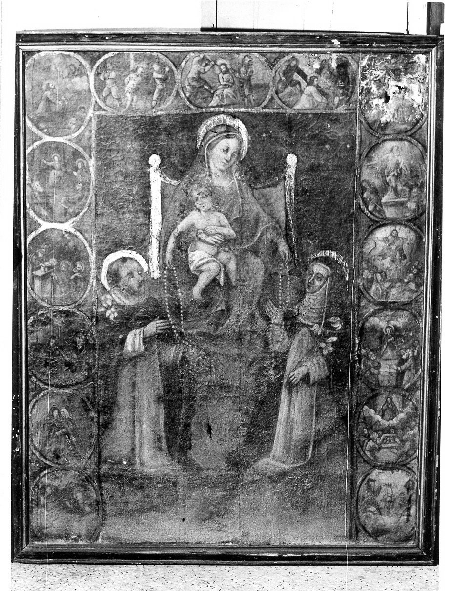 Madonna del Rosario (dipinto, opera isolata) - ambito Italia centrale (seconda metà sec. XVI)
