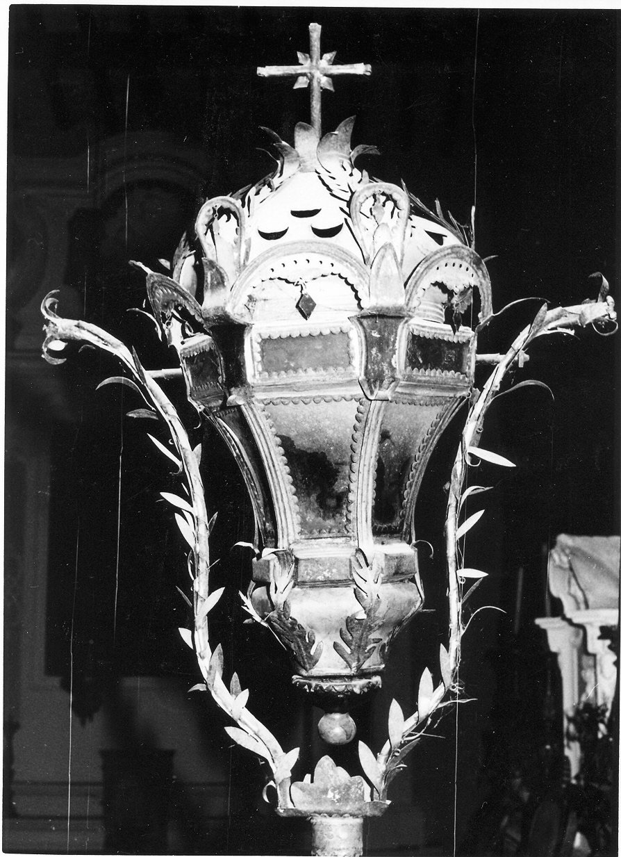 lanterna processionale, opera isolata - bottega umbra (sec. XVIII)