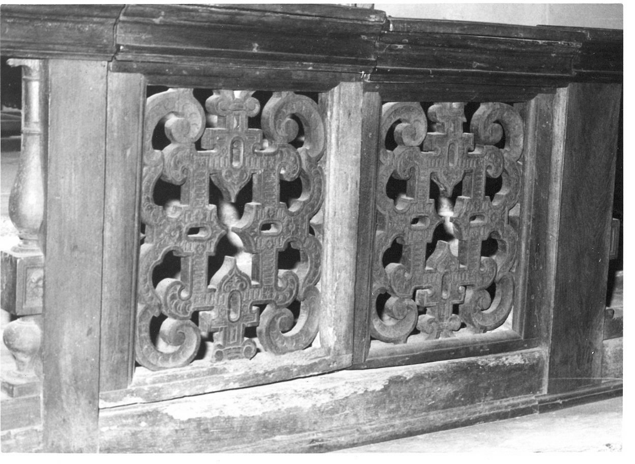 balaustrata di altare, opera isolata - bottega Italia centrale (sec. XVI)