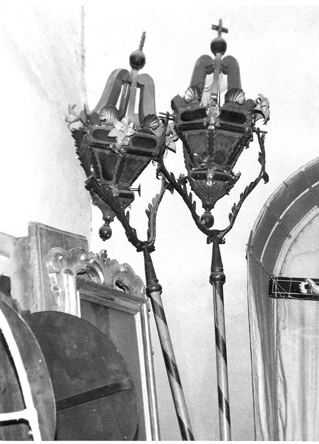 lanterna processionale, coppia - bottega Italia centrale (sec. XVIII)